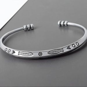 Sterling Silver adjustable Fish bracelet